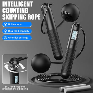 Smart Weighted Cordless Jump Rope – Digital Counter, Ropeless & Tangle-Free for Fast Fitness Results